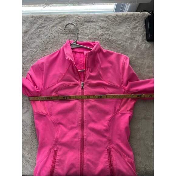 Lululemon Pink Define Zip-Up Jacket Womens Size 8 Cotton/Spandex Fitted Athleti - Picture 8 of 8